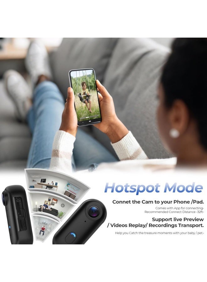 م.ا & ف'س كاميرا أكشن بدقة 4K، كاميرا تصوير فيديو صغيرة، كاميرا صغيرة الحجم مقاومة للماء بمعيار IPX7، كاميرا فيديو تحت الماء، تسجيل فيديو من منظور الشخص الأول بدون استخدام اليدين، كاميرا خوذة لركوب الدراجات والدراجات النارية (بطاقة ذاكرة 32 جيجابايت) - Image 2